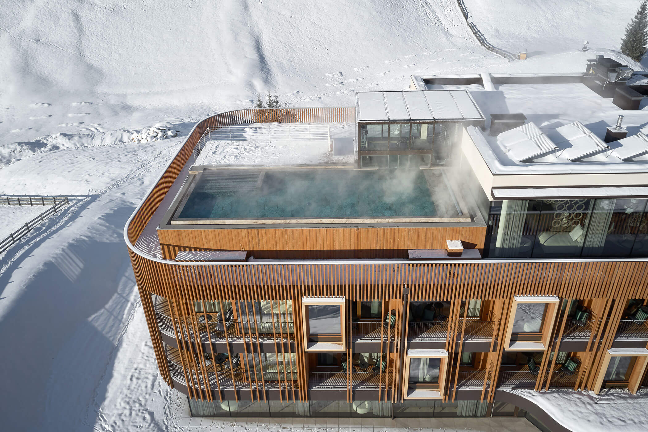 Badia Hill dall'esterno in inverno