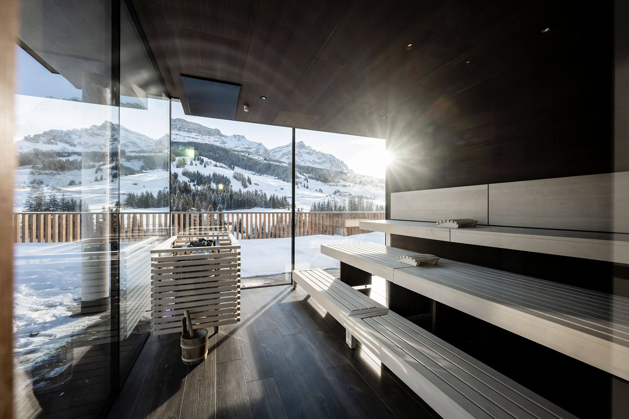 Sauna con vista panoramica