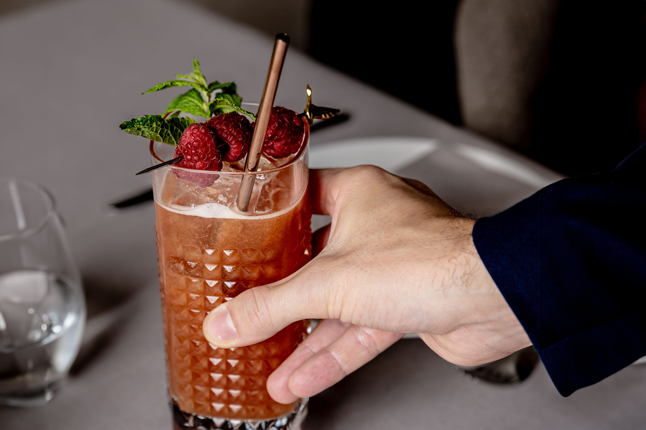 Cocktail con lamponi